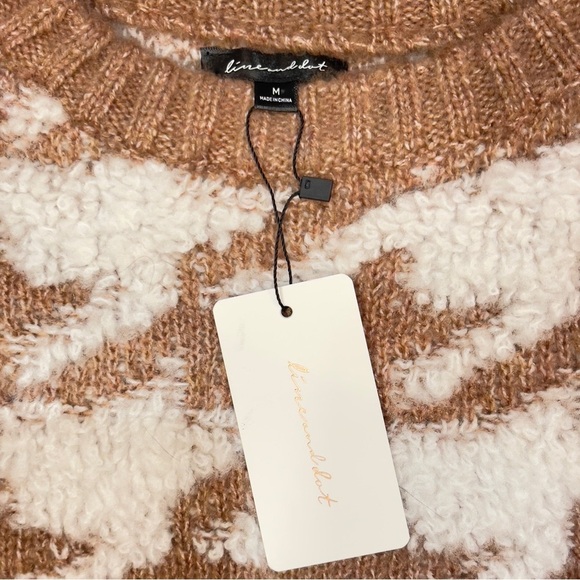 NEW! Anthropology Line and Dot Houndstooth Sweater Cozy Warm preppy trendy gift - Picture 4 of 6